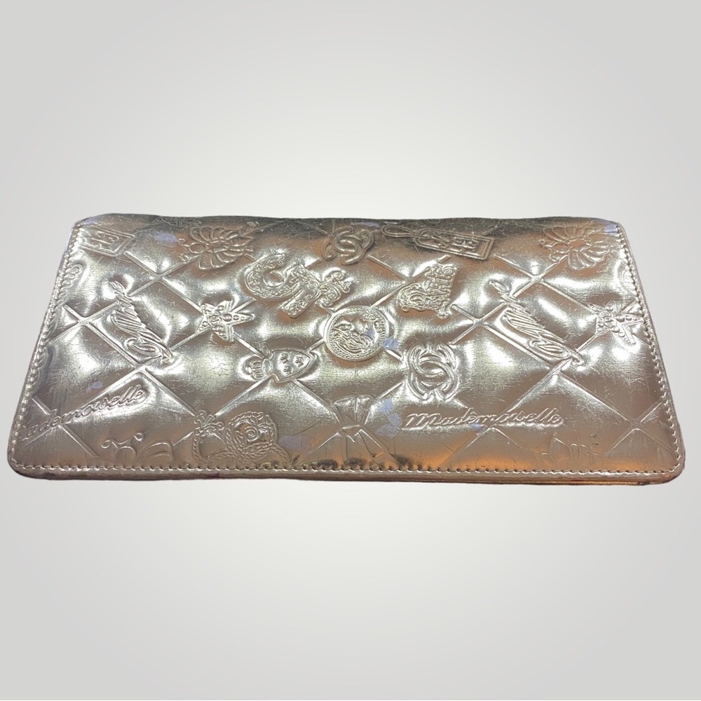 Chanel Metallic Gold Icon Series Monogram Long Wallet - Picture 11 of 16